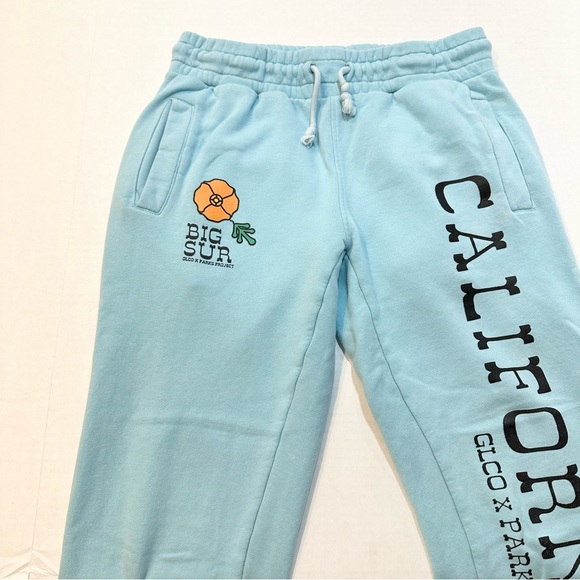 Parks Project x GLCO Big Sur Fleece Graphic Sweatpants Light Blue, Size XS - Picture 5 of 13